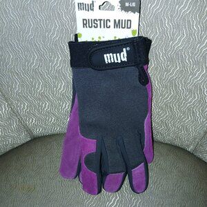 Rustic Mud Gloves Medium Large Fushia and Black NEW Westchester Gear